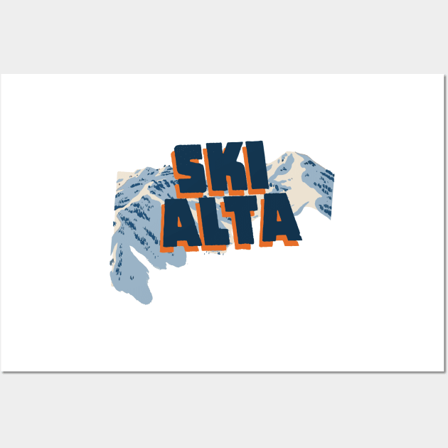 Cool Ski Alta Utah Wall Art by ROEDERcraft